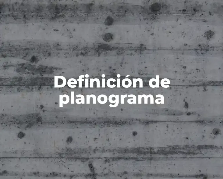Definición de planograma