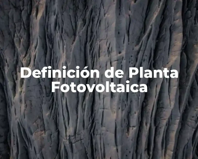 Definición de Planta Fotovoltaica
