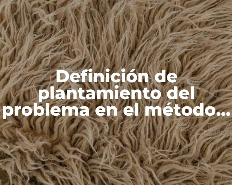 Definición de plantamiento del problema en el método científico