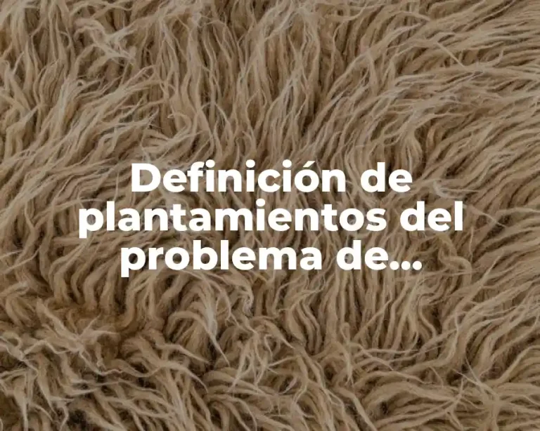 Definición de plantamientos del problema de investigación
