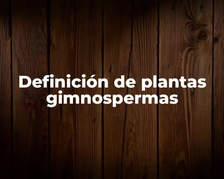 Definición de plantas gimnospermas