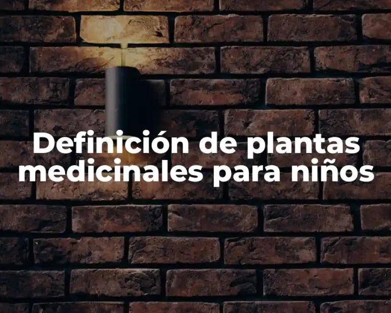 Definición de plantas medicinales para niños