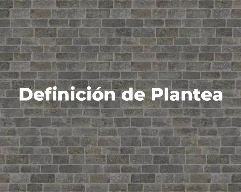 Definición de Plantea