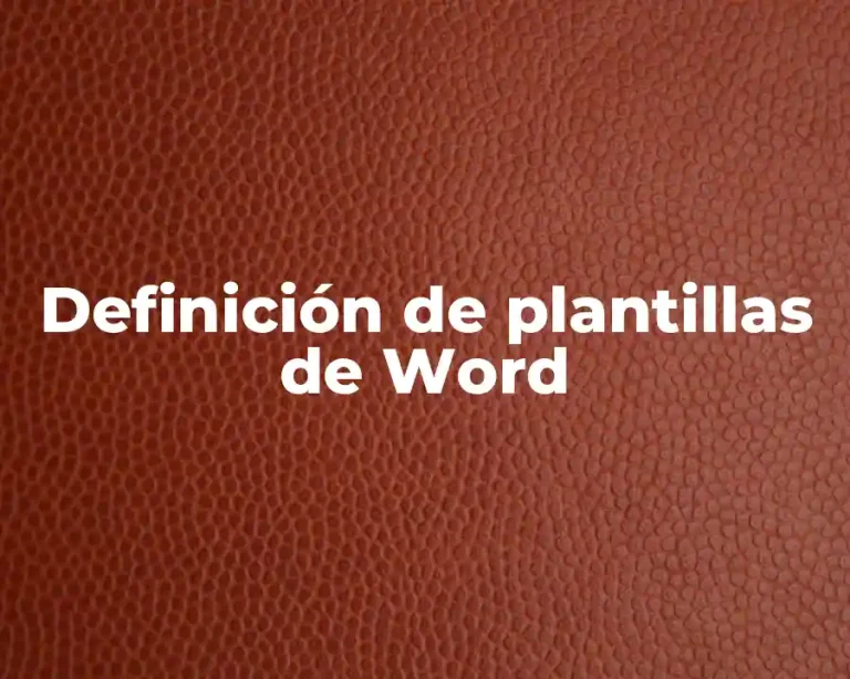 Definición de plantillas de Word