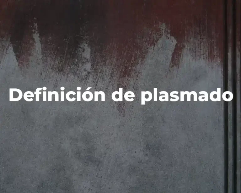 Definición de plasmado