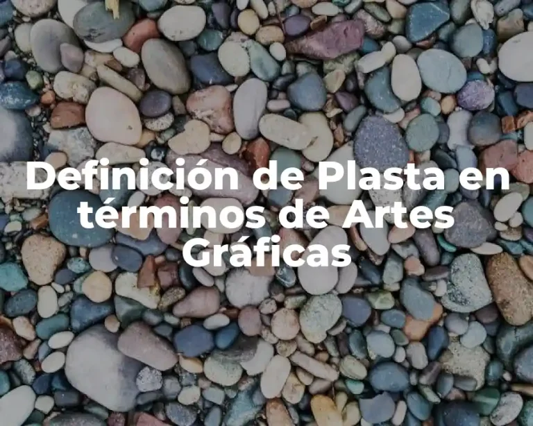 Definición de Plasta en términos de Artes Gráficas