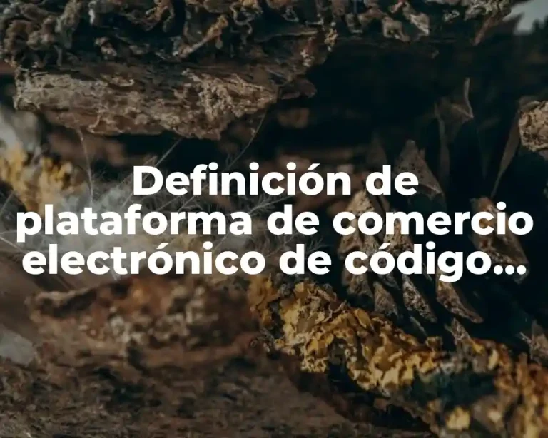 Definición de plataforma de comercio electrónico de código abierto
