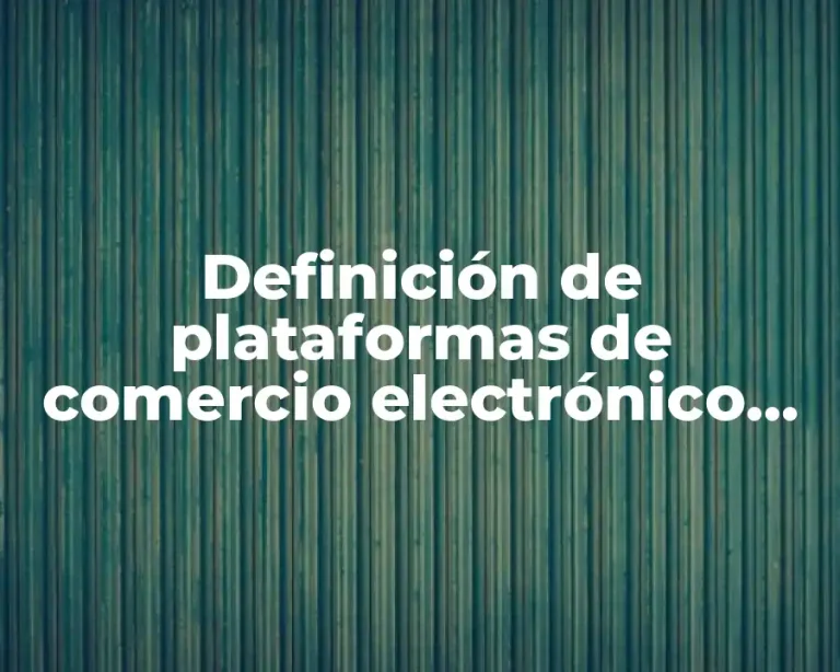 Definición de plataformas de comercio electrónico de código abierto