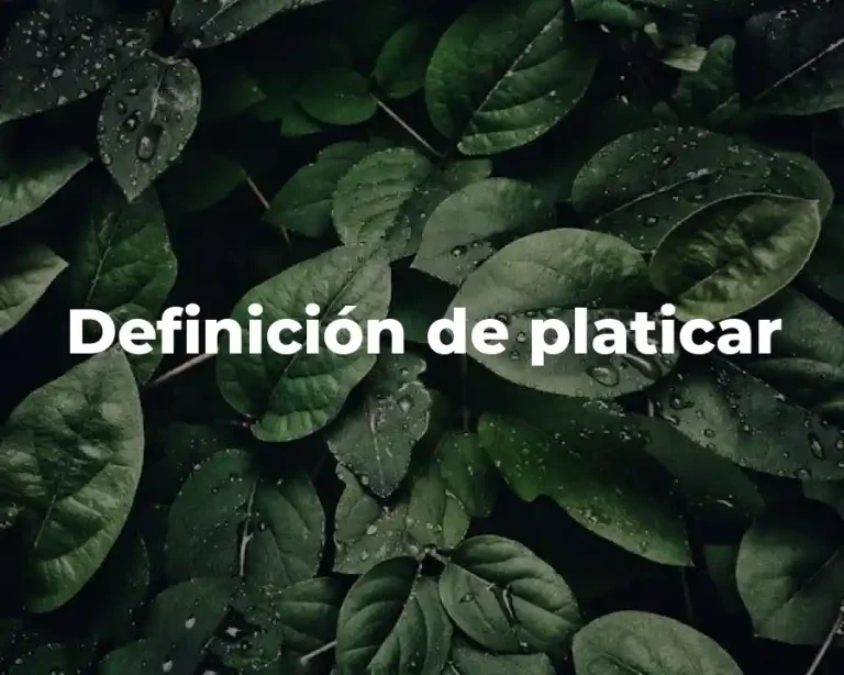 Definición de platicar