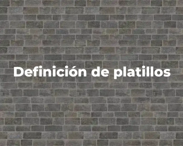 Definición de platillos