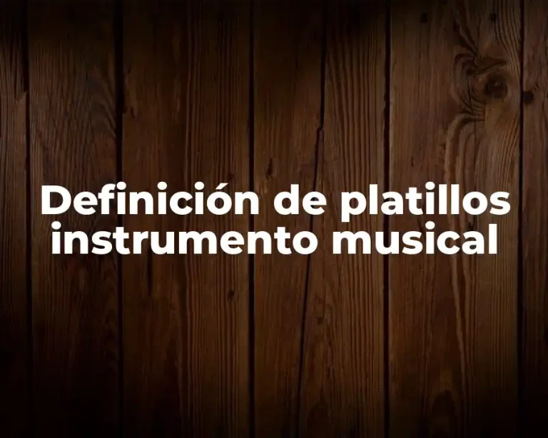 Definición de platillos instrumento musical