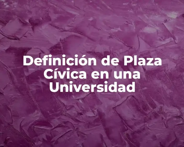 Definición de Plaza Cívica en una Universidad