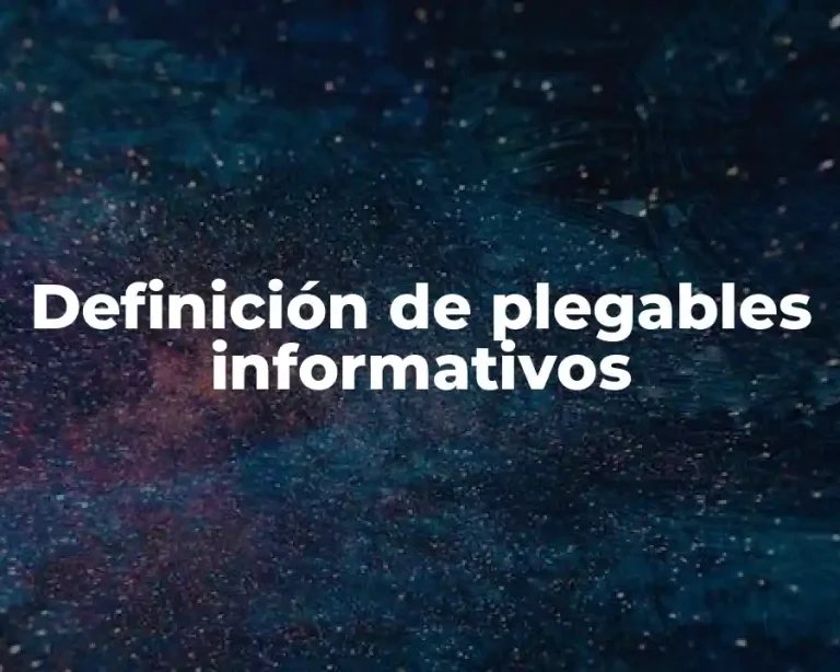 Definición de plegables informativos