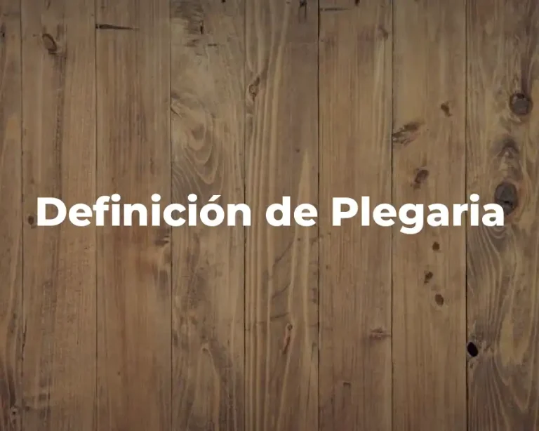 Definición de Plegaria