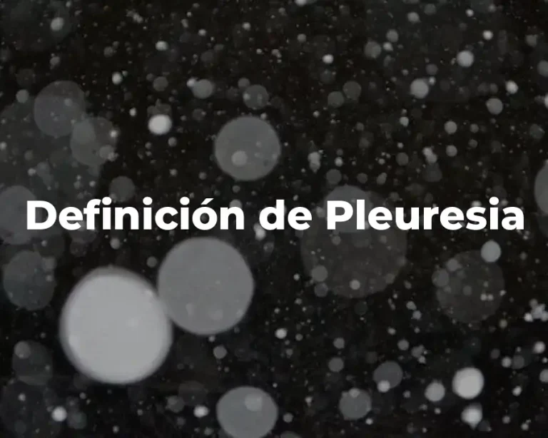 Definición de Pleuresia