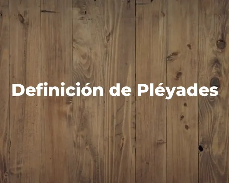 Definición de Pléyades