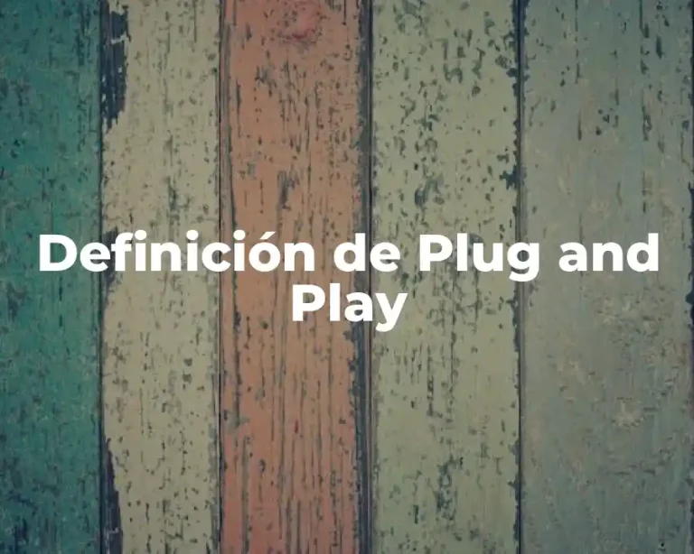 Definición de Plug and Play
