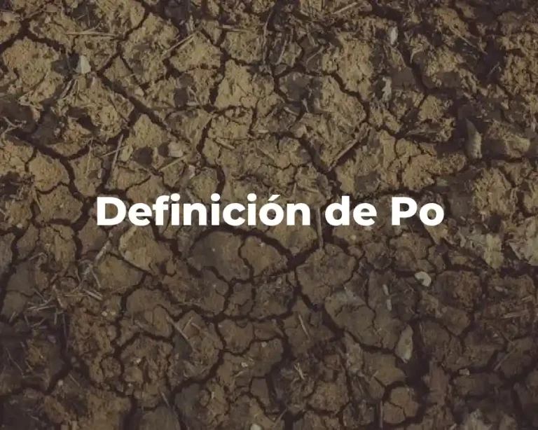 Definición de Po