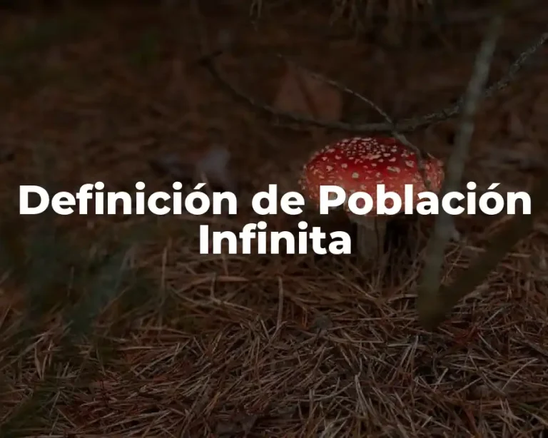 Definición de Población Infinita