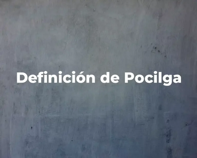 Definición de Pocilga