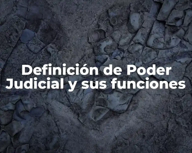 Definición de Poder Judicial y sus funciones