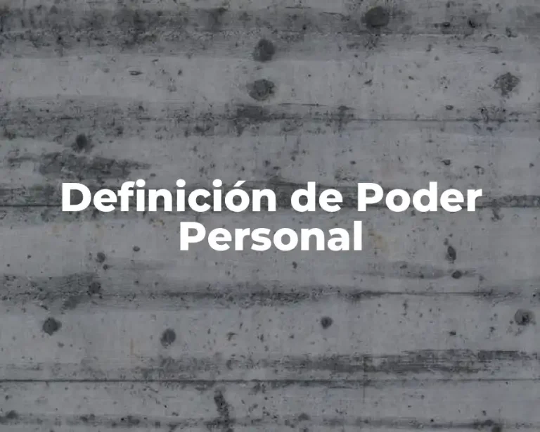 Definición de Poder Personal