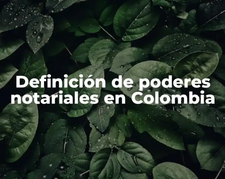 Definición de poderes notariales en Colombia