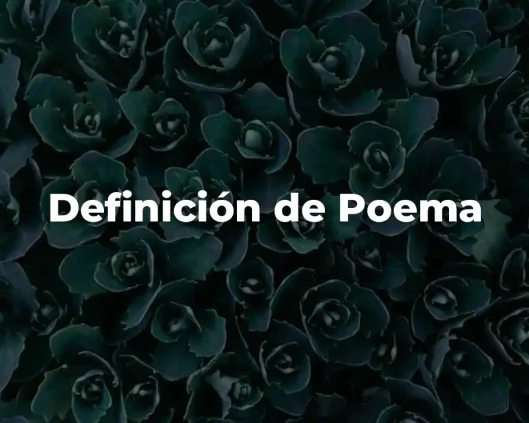 Definición de Poema