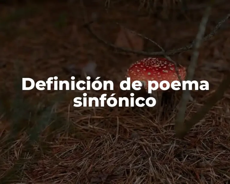 Definición de poema sinfónico