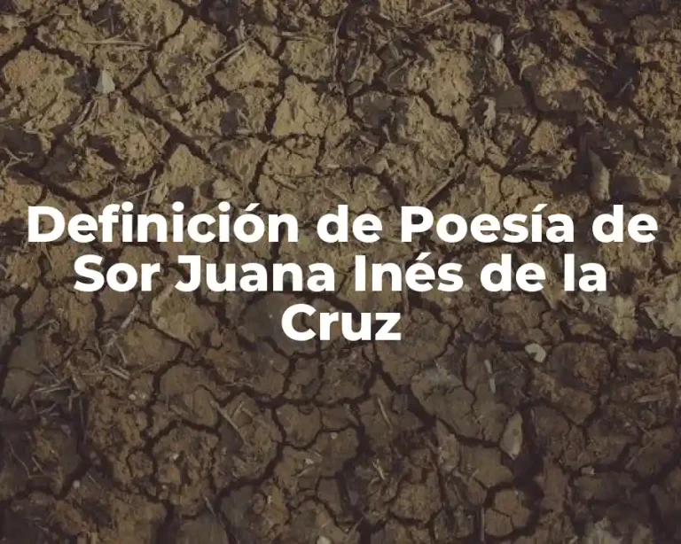 Definición de Poesía de Sor Juana Inés de la Cruz