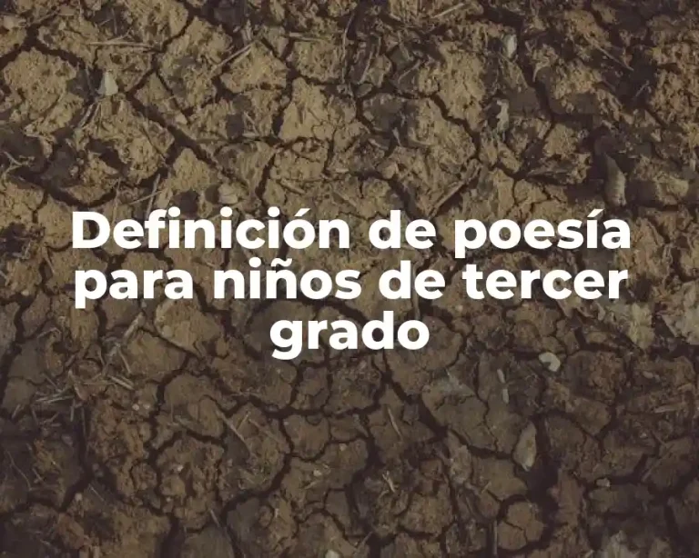 Definición de poesía para niños de tercer grado