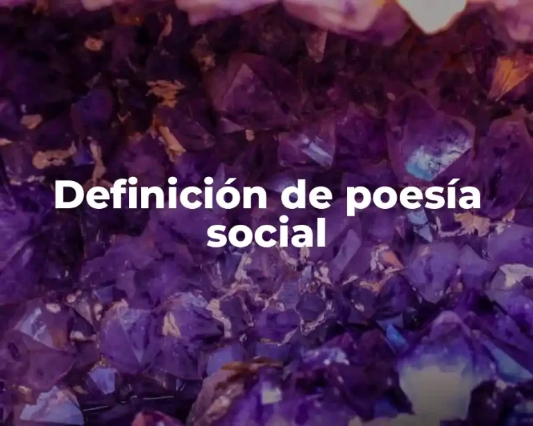 Definición de poesía social