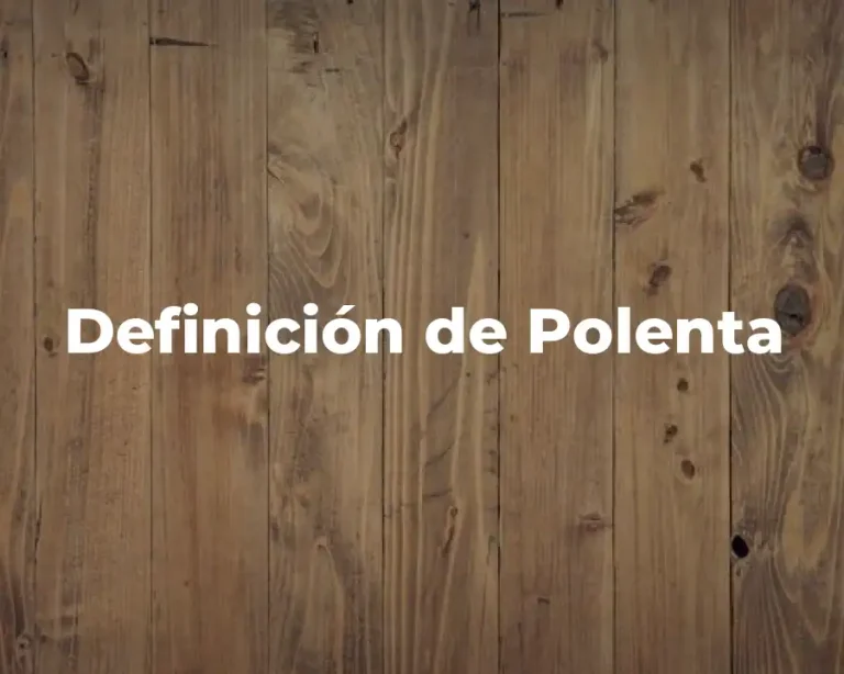 Definición de Polenta