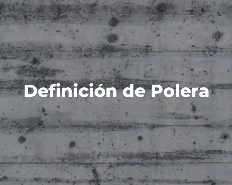 Definición de Polera