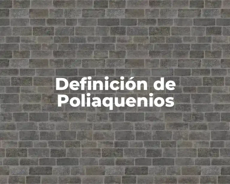 Definición de Poliaquenios