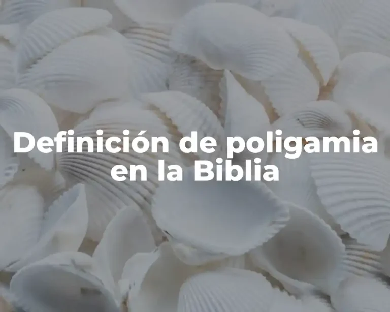 Definición de poligamia en la Biblia