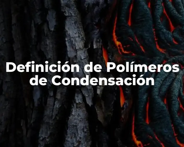 Definición de Polímeros de Condensación