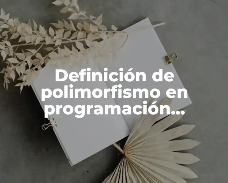Definición de polimorfismo en programación orientada a objetos con código