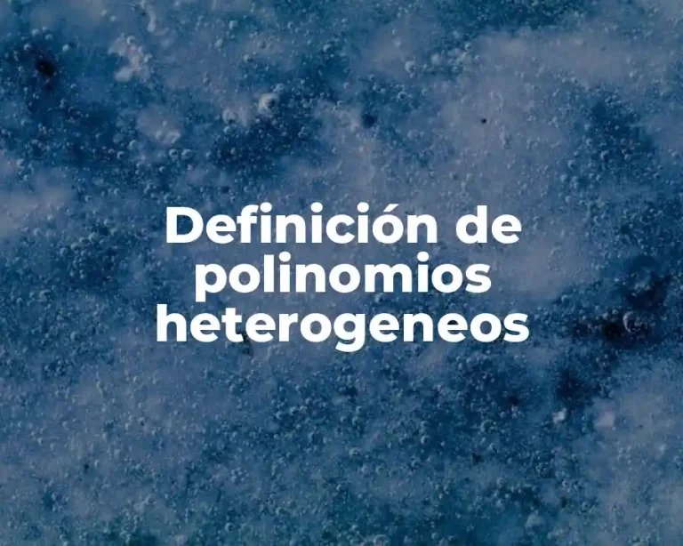 Definición de polinomios heterogeneos