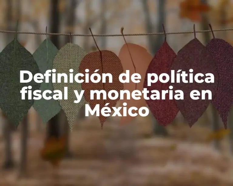Definición de política fiscal y monetaria en México