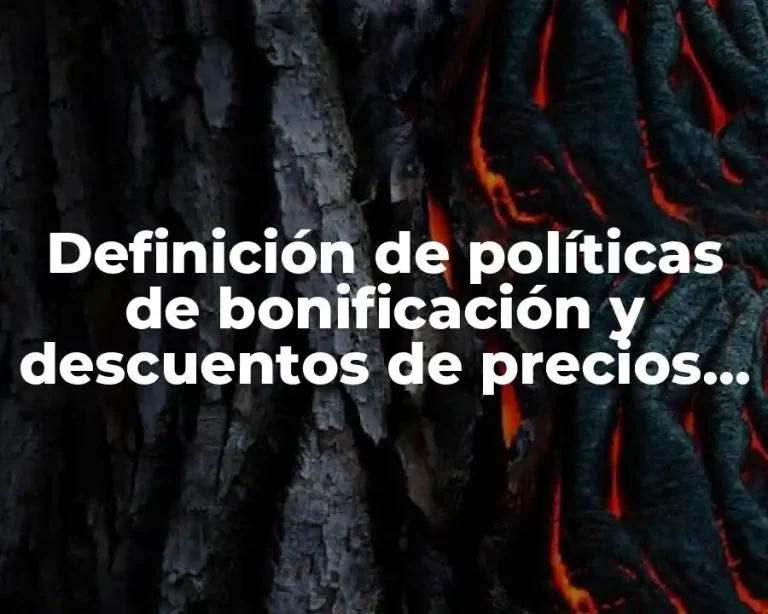 Definición de políticas de bonificación y descuentos de precios de autos