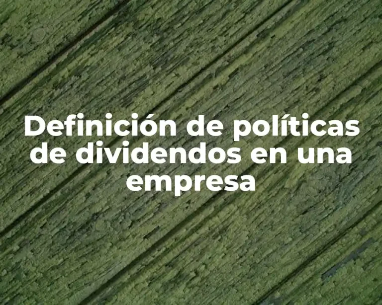 Definición de políticas de dividendos en una empresa