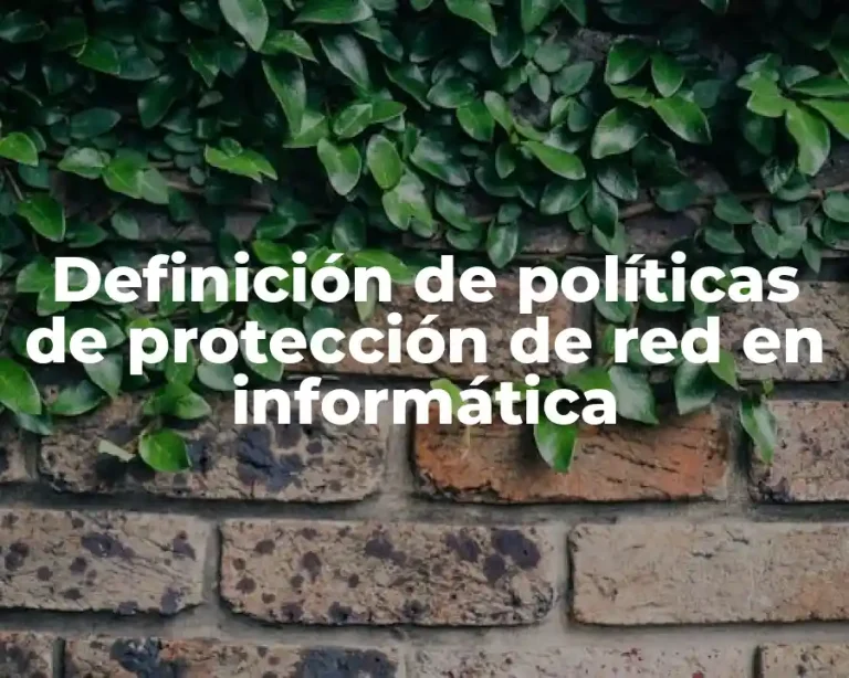 Definición de políticas de protección de red en informática