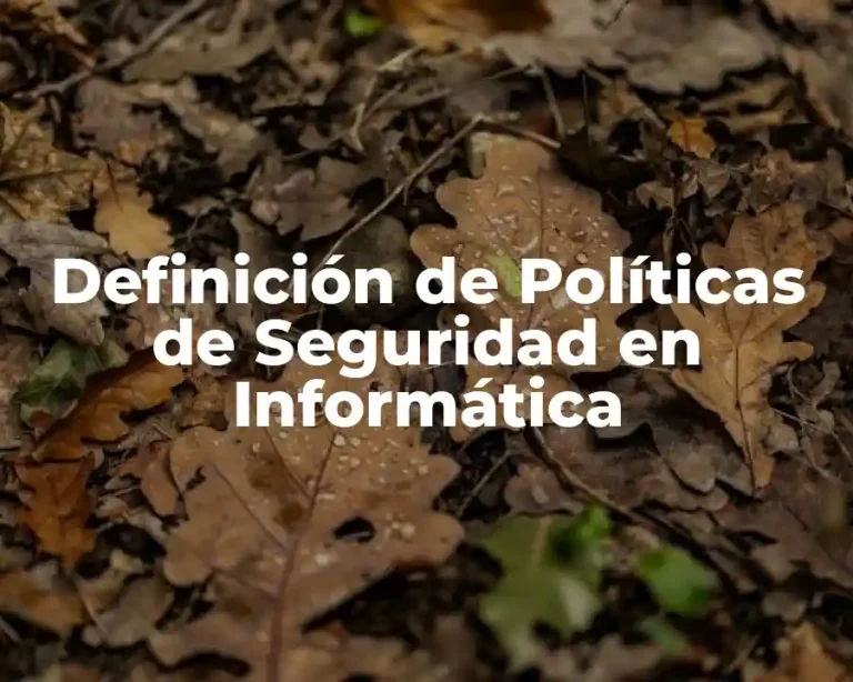 Definición de Políticas de Seguridad en Informática