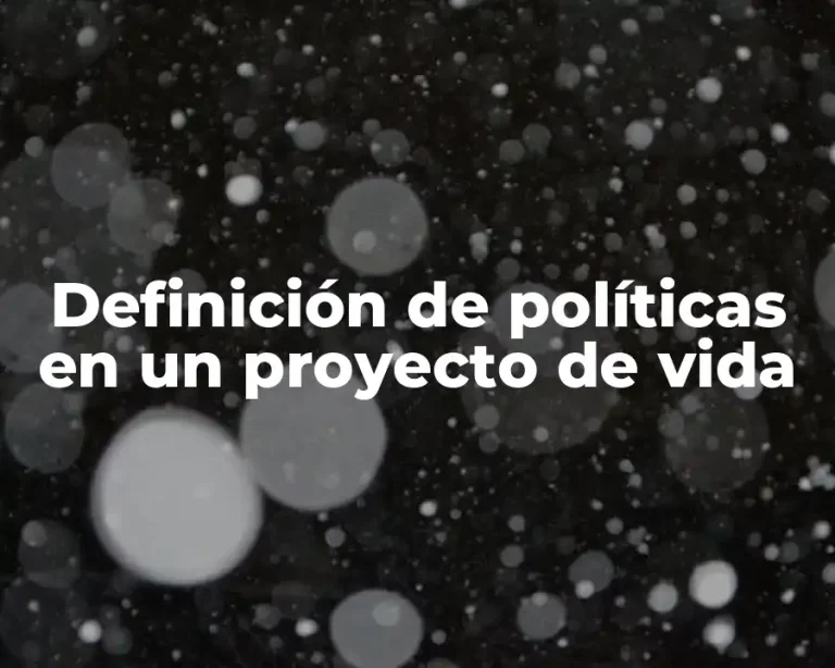 Definición de políticas en un proyecto de vida