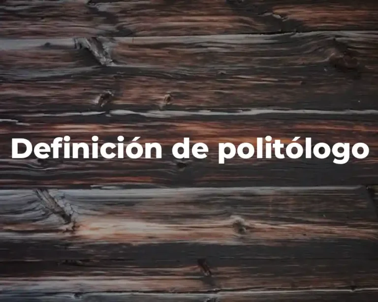 Definición de politólogo