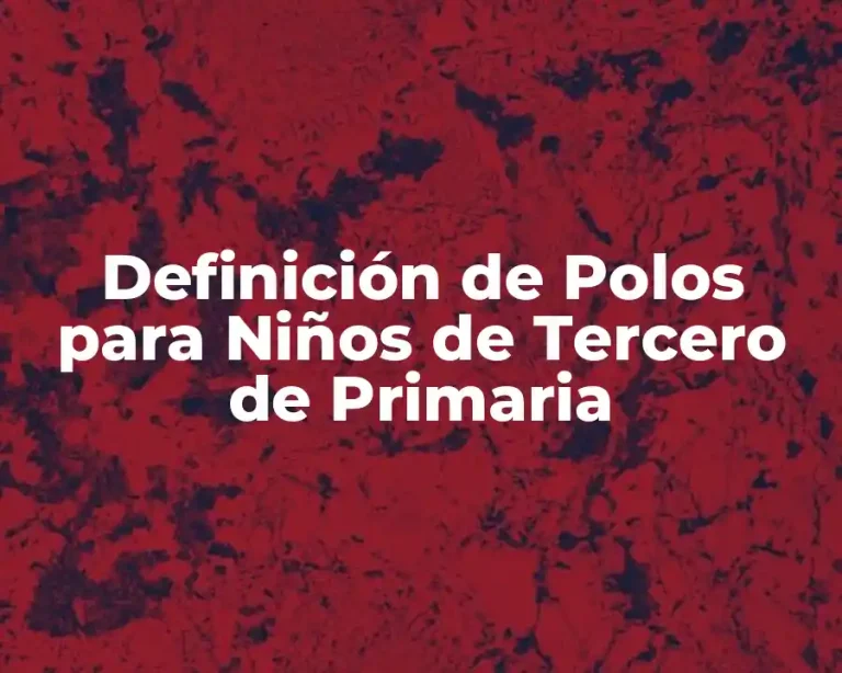 Definición de Polos para Niños de Tercero de Primaria