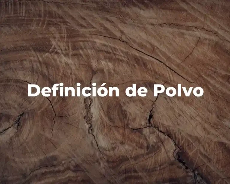 Definición de Polvo