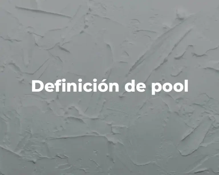 Definición de pool