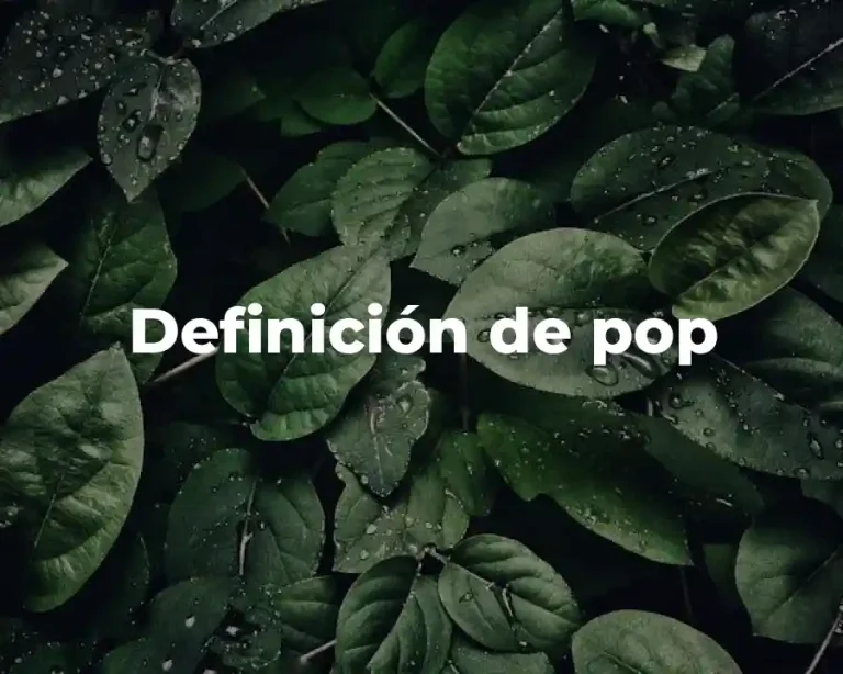 Definición de pop